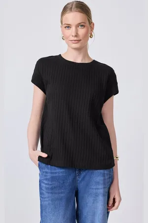 Street one T-Shirt aus softem Materialmix