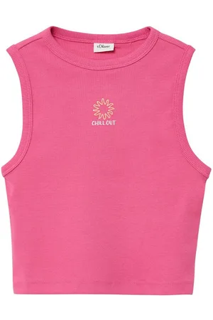 QS by s.Oliver Tanktop mit Stickerei auf der Brust