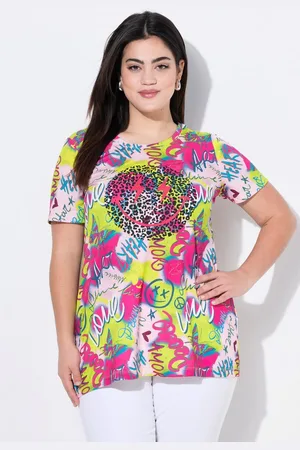 Angel of Style T-Shirt T-Shirt Smiley-Muster Halbarm - Verkäufer: Popken Fashion Group