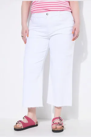 STUDIO UNTOLD Culotte Jeans-Culotte Wide Legs 5-Pocket cutted Saum - Verkäufer: Popken Fashion Group