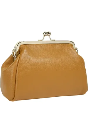 Cluty Abendtasche, echt Leder, Made in Italy