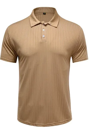 Allthemen Poloshirt im Slim-Fit Kurzarm Polo-Hemd im gestreiften Design - Verkäufer: