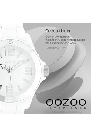 Oozoo Quarzuhr Unisex Armbanduhr Vintage Series, (Analoguhr), Damen, Herrenuhr rund, groß (ca. 43mm) Silikonarmband - Verkäufer: Fit4Style Silberschmuck - IMPPAC