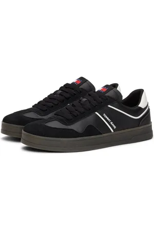 Tommy Hilfiger TJM LEATHER RETRO CUPSOLE Plateausneaker, Freizeitschuh, Halbschuh, Schnürschuh mit kontrastfarbenen Details
