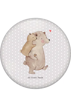 Mr. & Mrs. Panda Anstecknadel Papa Bär - Pastell - Geschenk, Vati, Pin, Oma, Anstecknadel, Mut (1-tlg), Einzigartige Designs - Verkäufer: