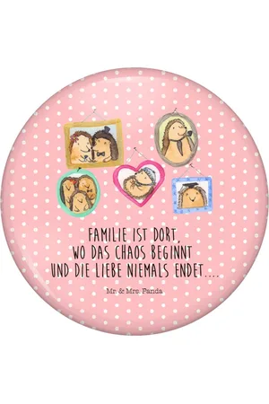 Mr. & Mrs. Panda Anstecknadel Igel Familie - Pastell - Geschenk, Papa, Button, Schwester, Bilde (1-tlg), Symbol für Freundschaft - Verkäufer: