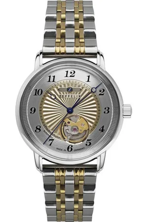 Zeppelin Automatikuhr Friedrichshafen Lady Open Heart 8567M-5, Armbanduhr, Damenuhr, Made in Germany, Mechanische Uhr