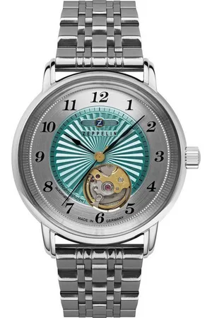 Zeppelin Automatikuhr Friedrichshafen Lady Open Heart 8569M-4, Armbanduhr, Damenuhr, Made in Germany, Mechanische Uhr