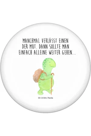 Mr. & Mrs. Panda Anstecknadel Schildkröte Wanderer - - Geschenk, Rucksack, Motivation, Motivat (1-tlg), Symbol für Freundschaft - Verkäufer: