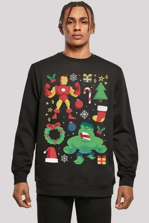 F4NT4STIC Kapuzenpullover Marvel Universe Iron Man und Hulk Christmas Print