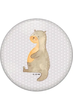 Mr. & Mrs. Panda Anstecknadel Otter Bauch - Pastell - Geschenk, Sportmuffel, Fischotter, voll (1-tlg), Edles Erscheinungsbild - Verkäufer: