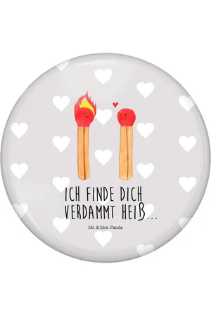 Mr. & Mrs. Panda Anstecknadel Streichhölzer - Pastell - Geschenk, Jahrestag, Freundin, Liebesg (1-tlg), Edles Erscheinungsbild - Verkäufer: