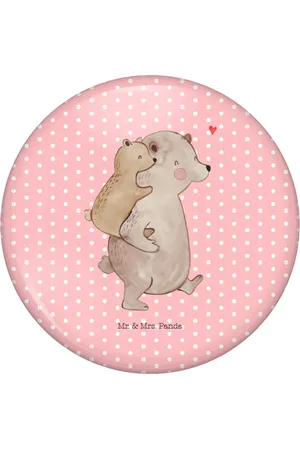 Mr. & Mrs. Panda Anstecknadel Papa Bär - Pastell - Geschenk, Bruder, Schwester, Button, Vaterta (1-tlg), Einzigartige Designs - Verkäufer:
