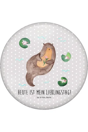 Mr. & Mrs. Panda Anstecknadel Otter Seerose - Pastell - Geschenk, Wasser, Fischotter, Otter Se (1-tlg), Charmante Sprüche - Verkäufer: