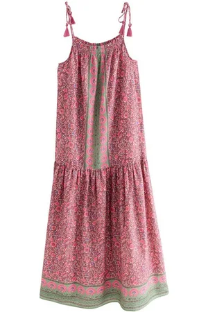 Next Trägerkleid Gestuftes Maxikleid mit tief angesetzter Taille (1-tlg) - Verkäufer: Germany GmbH