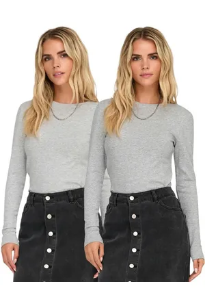 ONLY Langarmshirt (Spar Set, 2er-Pack) schlichtes Basic Shirt in Unifarben - Verkäufer: mailopoint