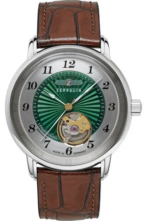 Zeppelin Automatikuhr Friedrichshafen Lady Open Heart 8567-2, Armbanduhr, Damenuhr, Made in Germany, Mechanische Uhr, analog