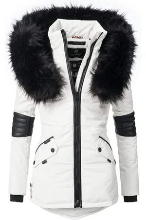 Navahoo Winterjacke Nirvana edle Steppjacke m. schwarzem Kunstpelzkragen