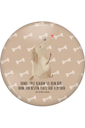 Mr. & Mrs. Panda Anstecknadel Hund Liebe - Hundeglück - Geschenk, Hundebesitzer, Hundemotiv, Frauch (1-tlg), Einzigartige Designs - Verkäufer: