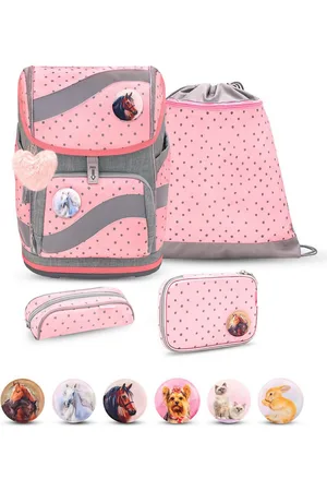 Belmil Rucksack Rucksack Smarty ergonomisches Schulranzen Set 5-teilig Pink Dots 2 - Verkäufer: miniHeld ®