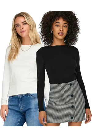 ONLY Langarmshirt (Spar Set, 2er-Pack) schlichtes Basic Shirt in Unifarben - Verkäufer: mailopoint