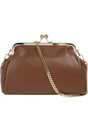 Cluty Abendtasche, echt Leder, Made in Italy