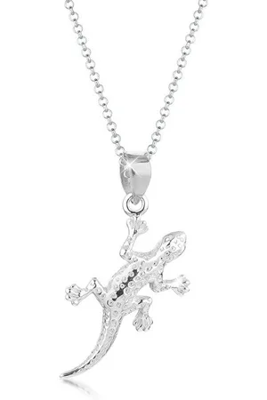 Nenalina Kette mit Anhänger Anhänger Gecko Tier Sommer Reise 925 Silber