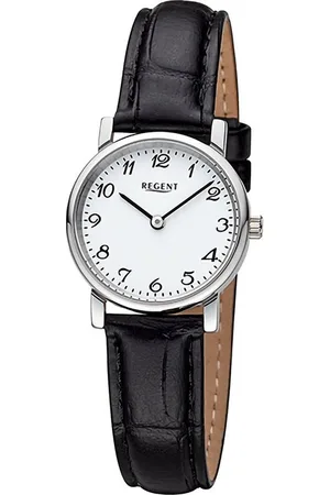 Regent Quarzuhr Damen Armbanduhr Analog, (Analoguhr), Damen Armbanduhr rund, extra groß (ca. 26,5mm), Lederarmband - Verkäufer: Fit4Style Silberschmuck - IMPPAC
