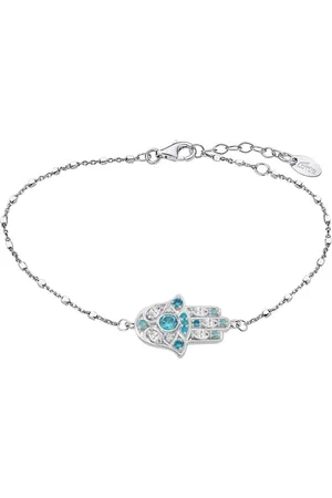 Lotus Armband Silver Armband Hand Fatima Blauen Zirkonia Steinen LP1989-2/7 (kein Set, 1-tlg., kein Set) - Verkäufer: Juwelier-Bacak