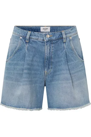 JOOP! Jeansshorts Esther Bundfalte, offener Saumabschluss