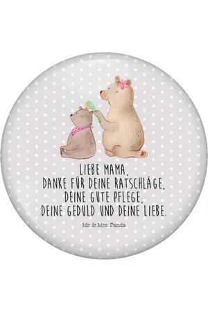 Mr. & Mrs. Panda Anstecknadel Bär Kind - Pastell - Geschenk, Danke Mama, Muttertag, Mutti, Bru (1-tlg), Symbol für Freundschaft - Verkäufer:
