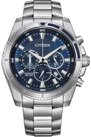 Citizen Chronograph AN8201-57L, Armbanduhr, Quarzuhr, Herrenuhr, Edelstahlarmband