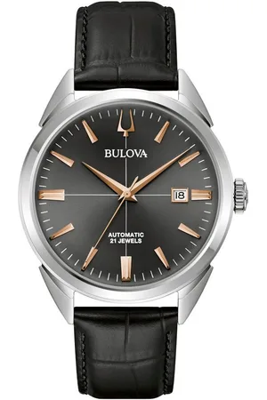 BULOVA Automatikuhr 96B422, Armbanduhr, Herrenuhr, Damenuhr, Lederarmband, Saphirglas