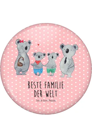 Mr. & Mrs. Panda Anstecknadel Koala Familie zwei - Pastell - Geschenk, Papa, Koalafamilie, Lieb (1-tlg), Charmante Sprüche - Verkäufer: