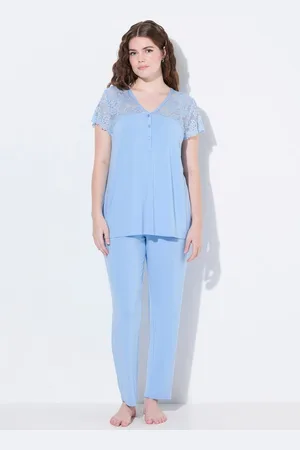 Ulla Popken Pyjama Pyjama Spitze V-Ausschnitt Spitzen-Halbarm - Verkäufer: Popken Fashion Group