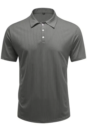 Allthemen Poloshirt im Slim-Fit Kurzarm Polo-Hemd im gestreiften Design - Verkäufer: