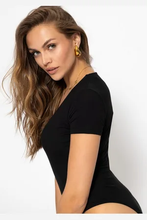 SASSYCLASSY Body Kurzarm Body mit tiefem V-Ausschnitt Elegant - Verkäufer: