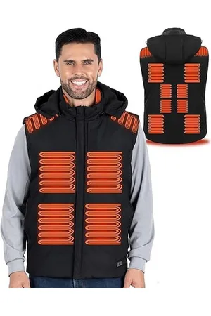 Vivitar Funktionsweste Wärmeweste, beheizte Jacke, Intelligente einstellbare 3 Heizzonen (Wärmejacke Winterweste für Drinnen und Outdoor Wandern, Weihnachtsgeschenk & geeignet für alle Gelegenheiten, (Ohne Akku) 17 Heizzonen und 3 Temperaturregler,