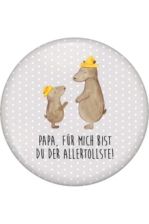 Mr. & Mrs. Panda Anstecknadel Bären mit Hut - Pastell - Geschenk, Söhne, Sohn, Kind, Familie, (1-tlg), Charmante Sprüche - Verkäufer: