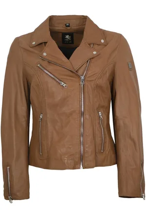 Otto Kern Lederjacke Ghost - Damen Lederjacke Bikerjacke Lammnappa cognac - Verkäufer: Lederjacken24