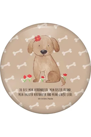 Mr. & Mrs. Panda Anstecknadel Hund Dame - Hundeglück - Geschenk, Anstecknadel, Frauchen, Sprüche, 5 (1-tlg), Symbol für Freundschaft - Verkäufer: