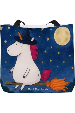Mr. & Mrs. Panda Shopper Einhorn Hexe Design - - Geschenk, Tragebeutel, Unicorn, Leben, Z (1-tlg), Süße Motive - Verkäufer: