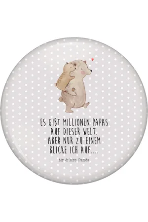 Mr. & Mrs. Panda Anstecknadel Papa Bär - Pastell - Geschenk, Familie, Pin, Vati, Danke Papa, 5 (1-tlg), Stabile Anstecknadel - Verkäufer: