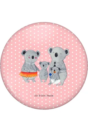 Mr. & Mrs. Panda Anstecknadel Koala Familie - Pastell - Geschenk, Anstecknadel, Schwester, Mama (1-tlg), Symbol für Freundschaft - Verkäufer: