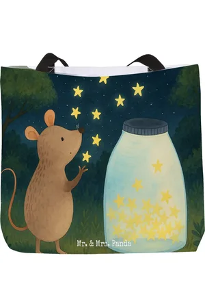 Mr. & Mrs. Panda Shopper Maus Sterne Design - - Geschenk, Geburt, Gute Laune, Tiermotive, (1-tlg), Ergonomischer Griff - Verkäufer: