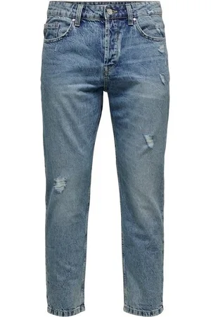 Only & Sons Regular-fit-Jeans Cropped Jeans Loose Fit Denim Straight Leg Ankle Pants Hose ONSAVI (1-tlg) O&S Loose Cropped Jeans - Verkäufer: ARIZONAS