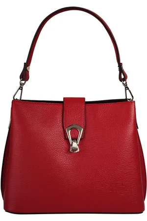 Cluty Umhängetasche, echt Leder, Made in Italy