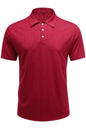 Allthemen Poloshirt im Slim-Fit Kurzarm Polo-Hemd im gestreiften Design - Verkäufer: