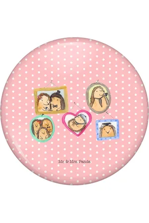 Mr. & Mrs. Panda Anstecknadel Igel Familie - Pastell - Geschenk, Pin, Anstecknadel, Button, 50m (1-tlg), Stabile Anstecknadel - Verkäufer: