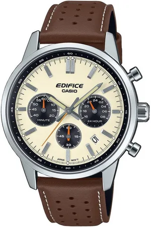 Casio Quarzuhr Edifice Chronograph mit Lederband - Verkäufer: uhrcenter